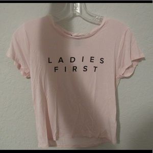“Ladies First” Light Pink Top
